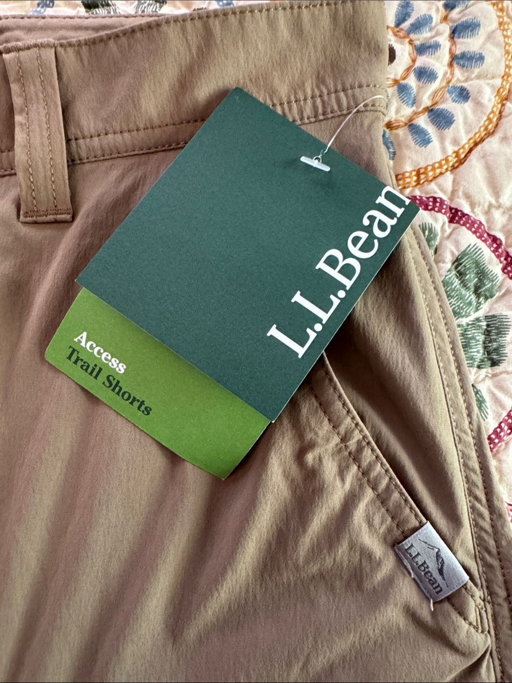 L.L. Bean Men's Tan Access Trail Shorts - Picture 4 of 10
